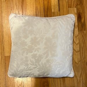 White Floral Throw Pillow
